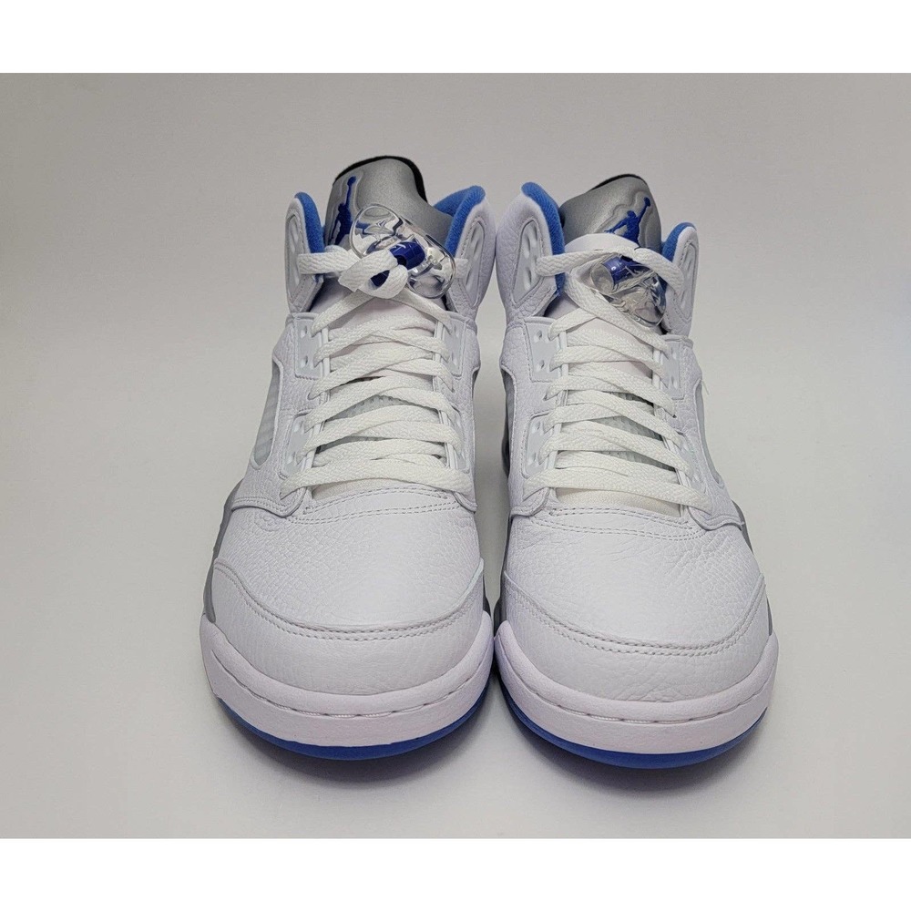 Nike Air Jordan 5 Retro Shoes White Stealth Sneakers Sz Men's 9.5 DD0587-140 11W